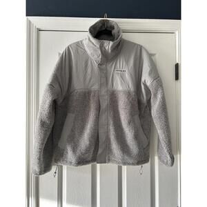 Under Armour Jacket Full Zip Gray Sherpa Athletic Training Women's Large